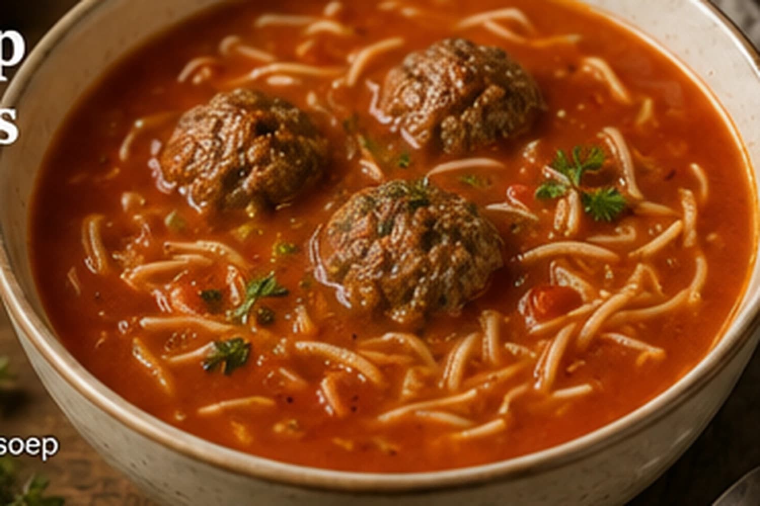 Hollandse Tomatensoep met Balletjes