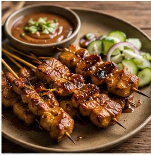 Kipsaté met Pindasaus