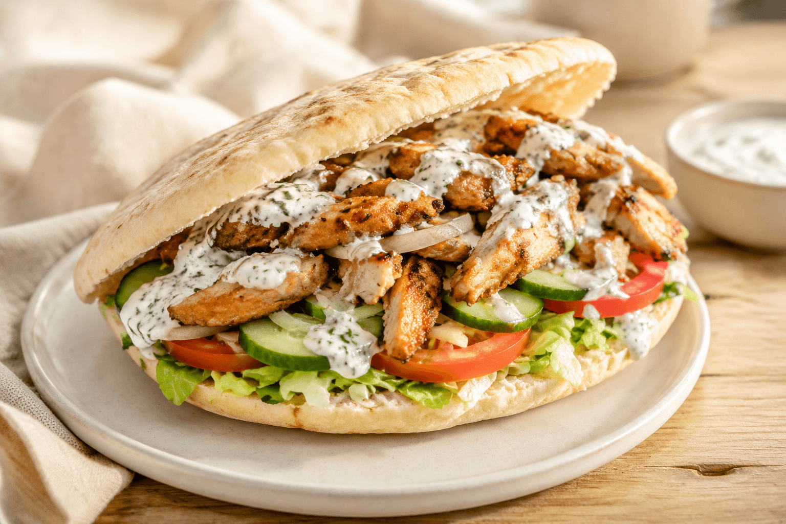 Mals Broodje Kebab met Romige Knoflooksaus