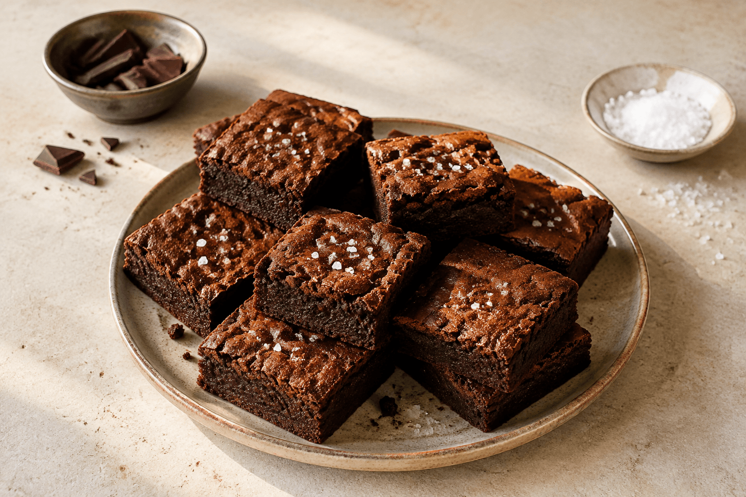Chocoladebrownies met zeezout