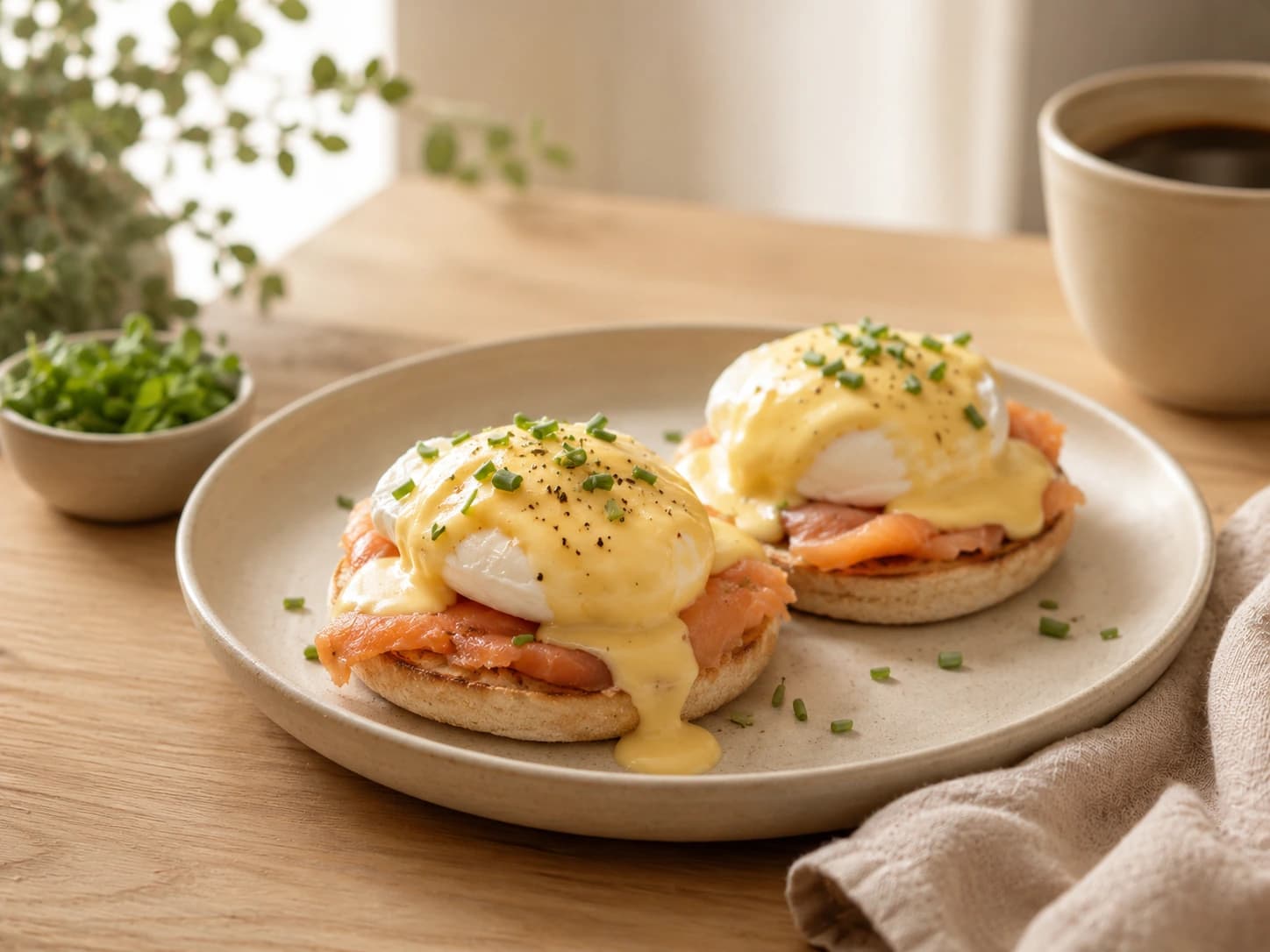 Eggs Benedict met Gerookte Zalm