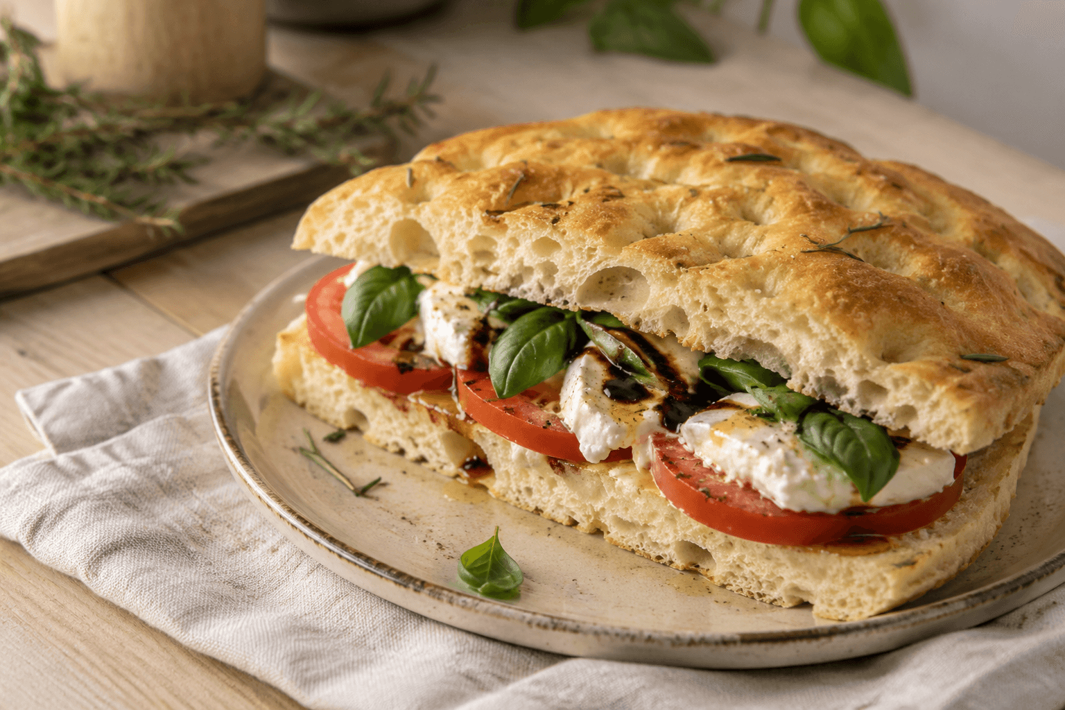 Focaccia caprese