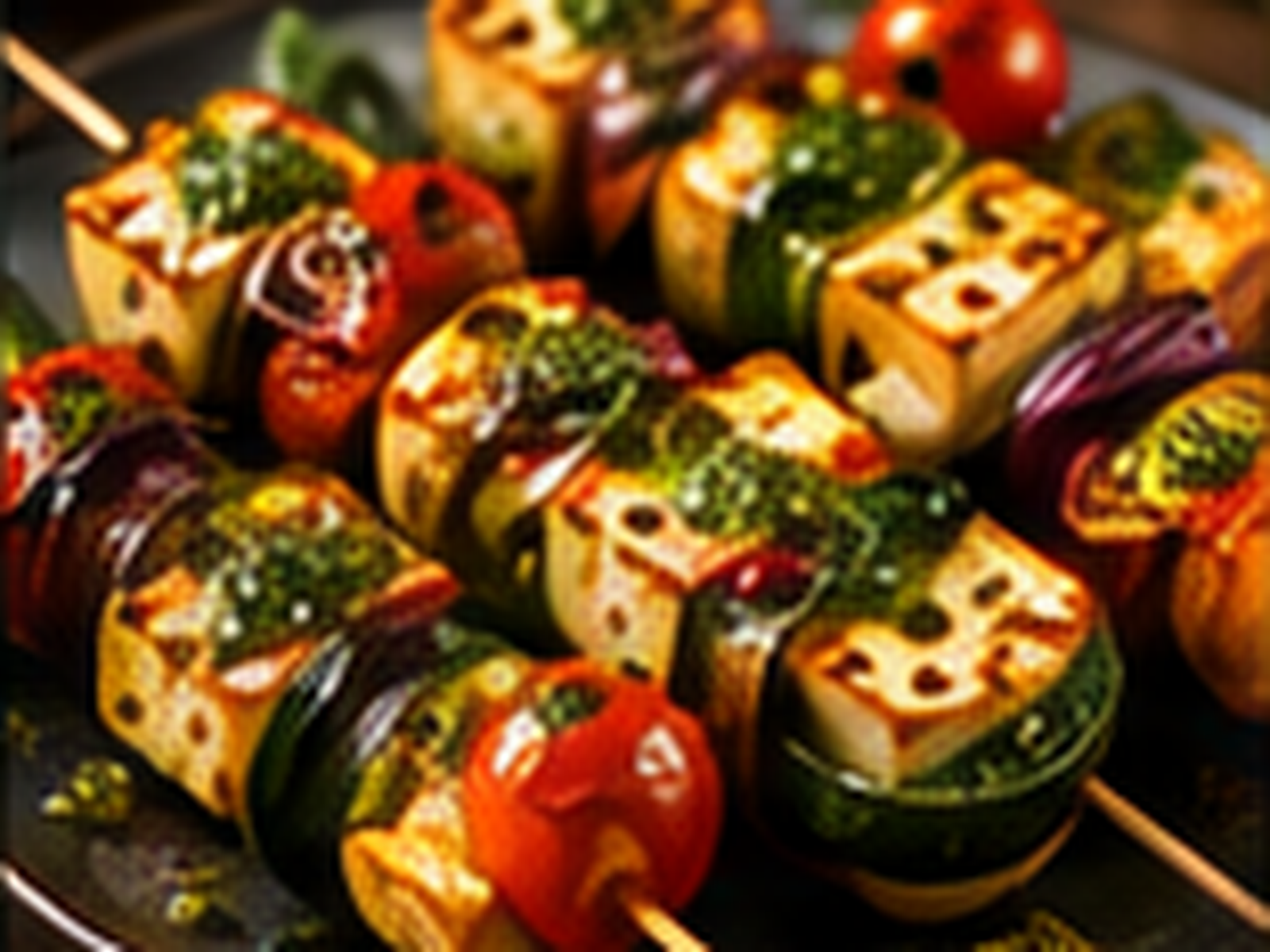 Halloumi-groentespiesen