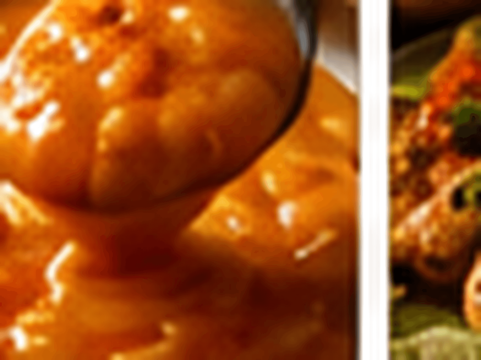 Close-up van gladde mango-chilisaus