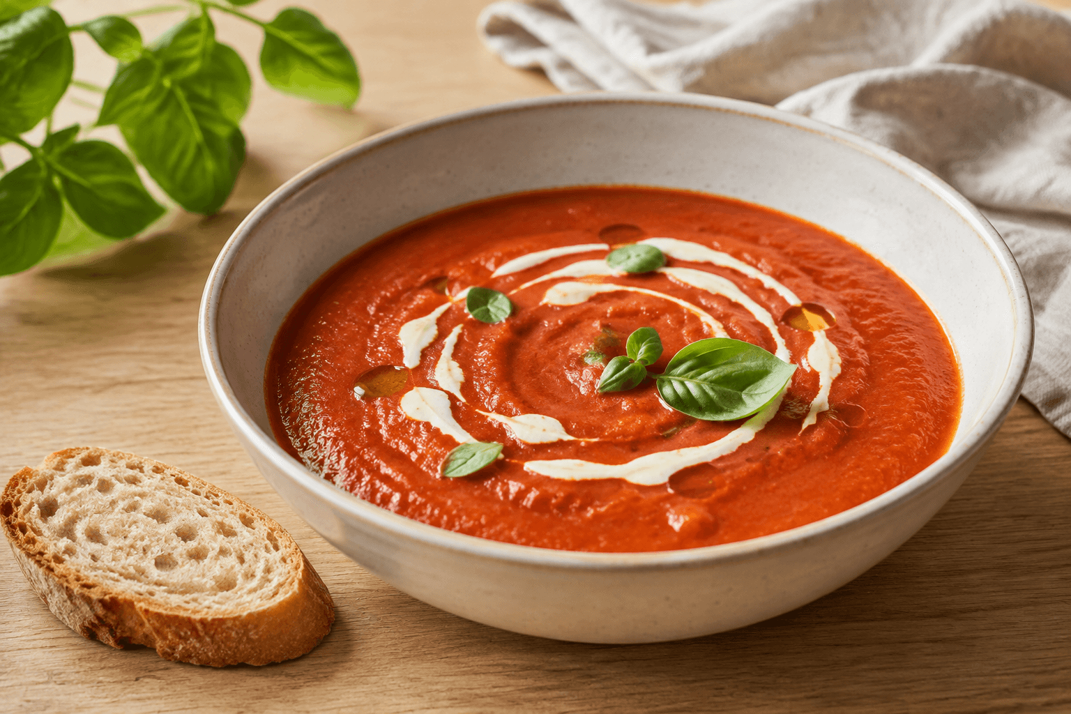 Tomatensoep met geroosterde paprika