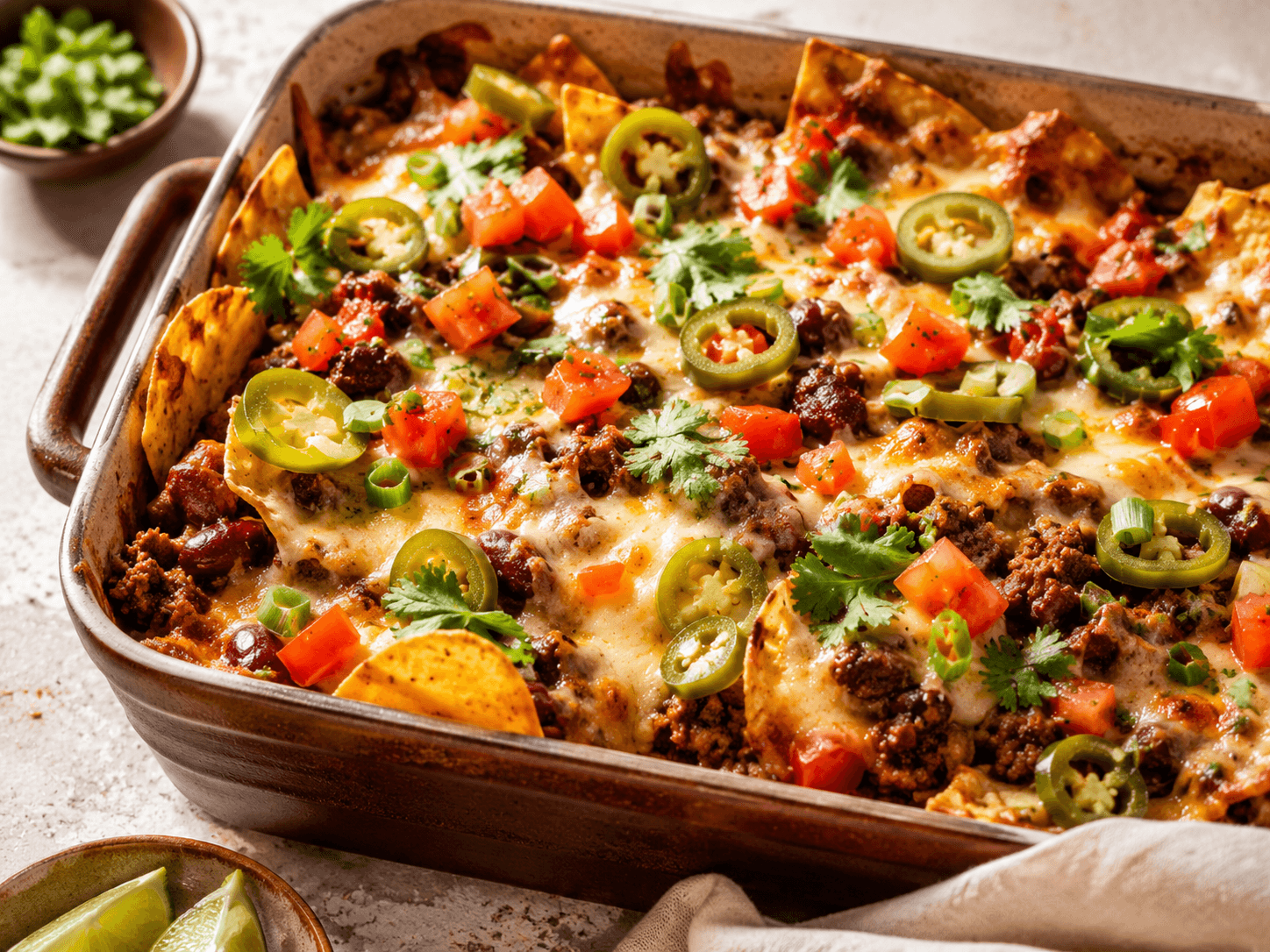 Nacho-ovenschotel met gehakt