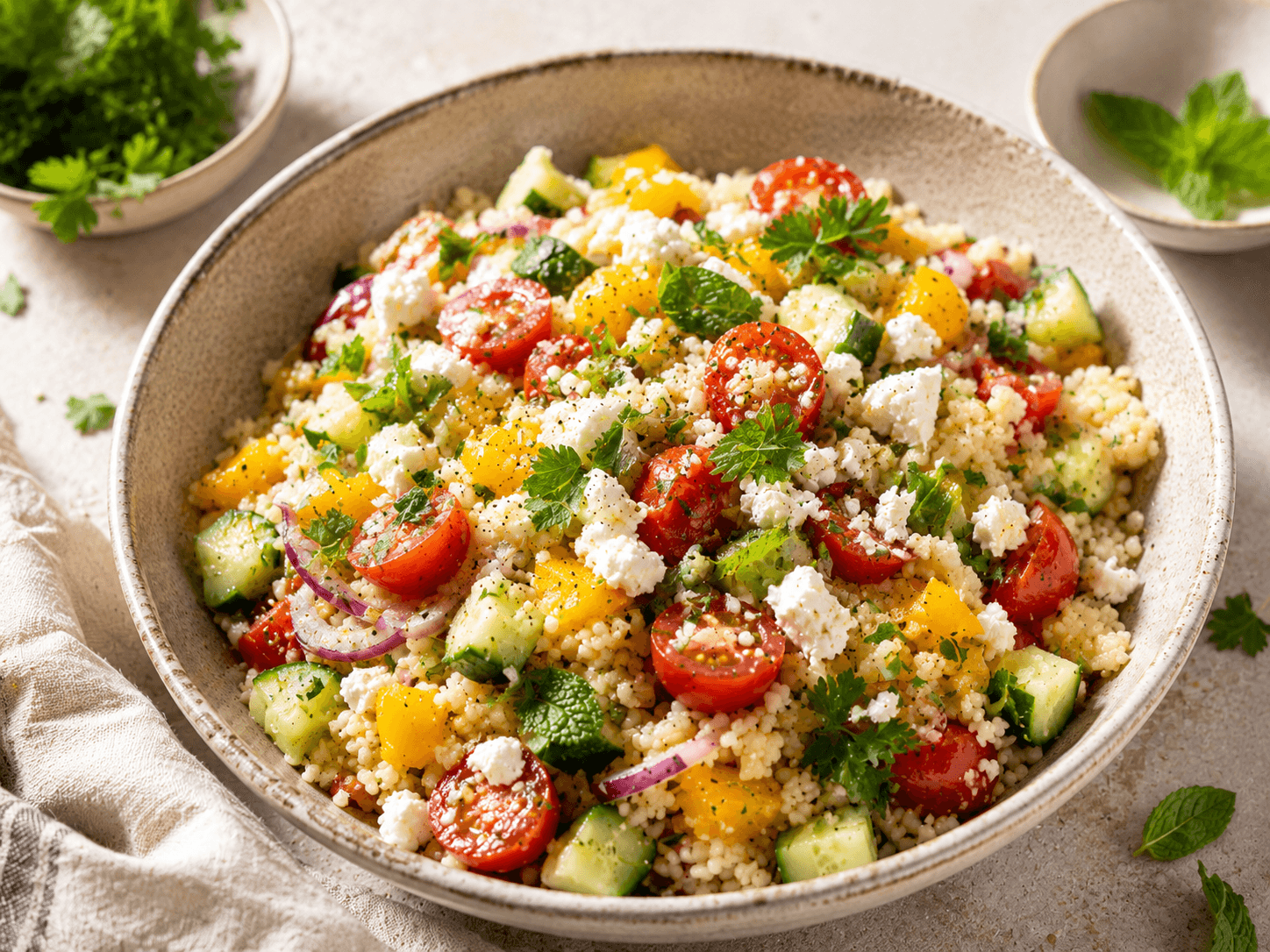 Couscoussalade met feta