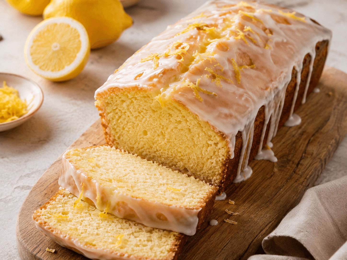 Citroencake met glazuur
