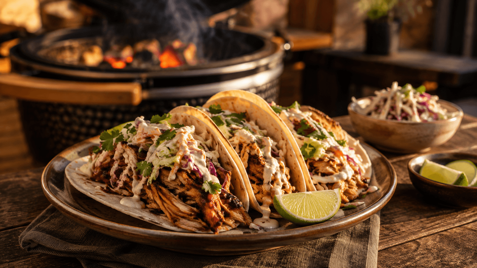 Gerookte Pulled-Chicken Taco's als hoofdafbeelding