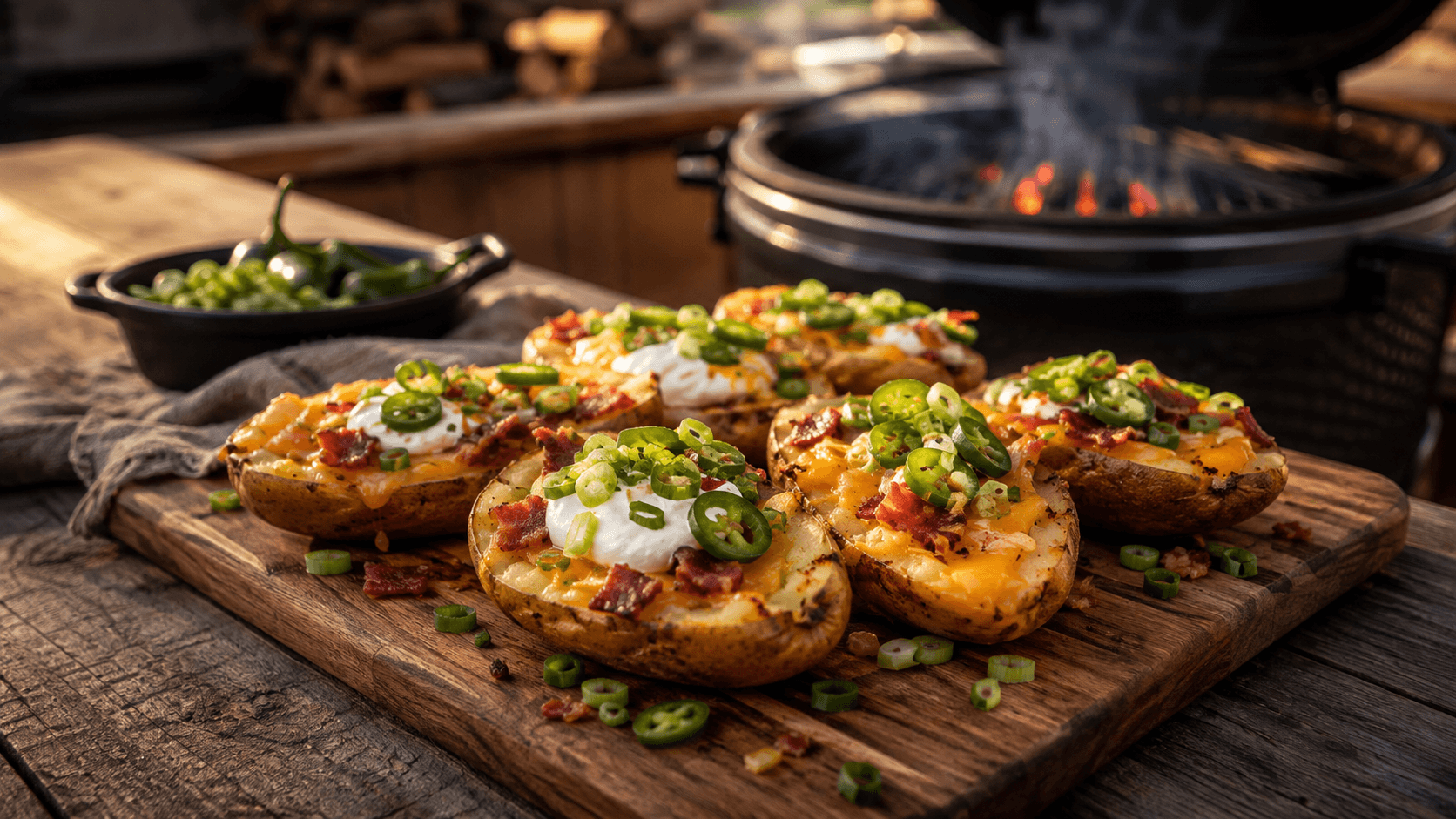 Loaded Aardappeltjes van de BBQ als hoofdafbeelding