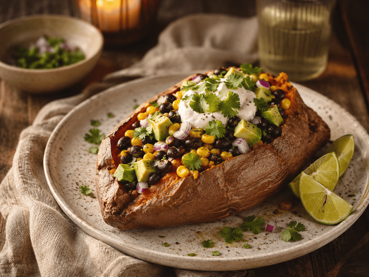 Loaded zoete aardappel
