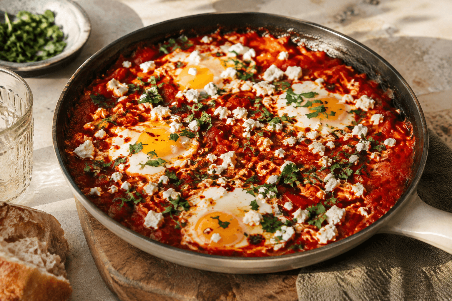 Shakshuka met Feta en Harissa als hoofdafbeelding
