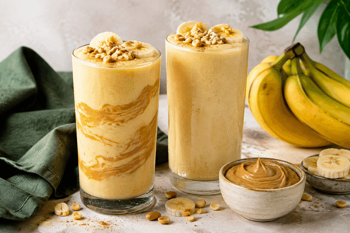 Banaan-pindakaas milkshake