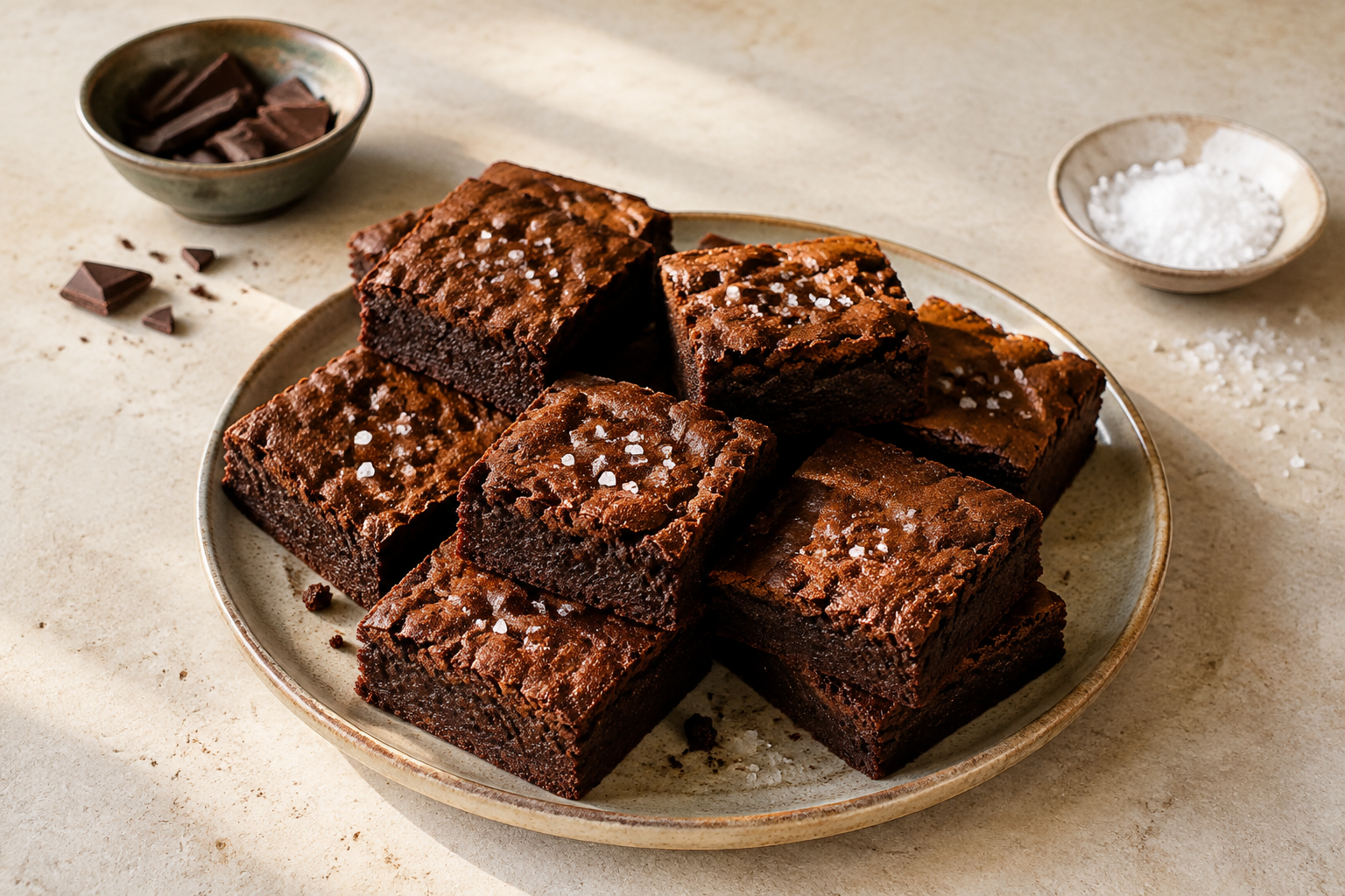 Chocoladebrownies met zeezout