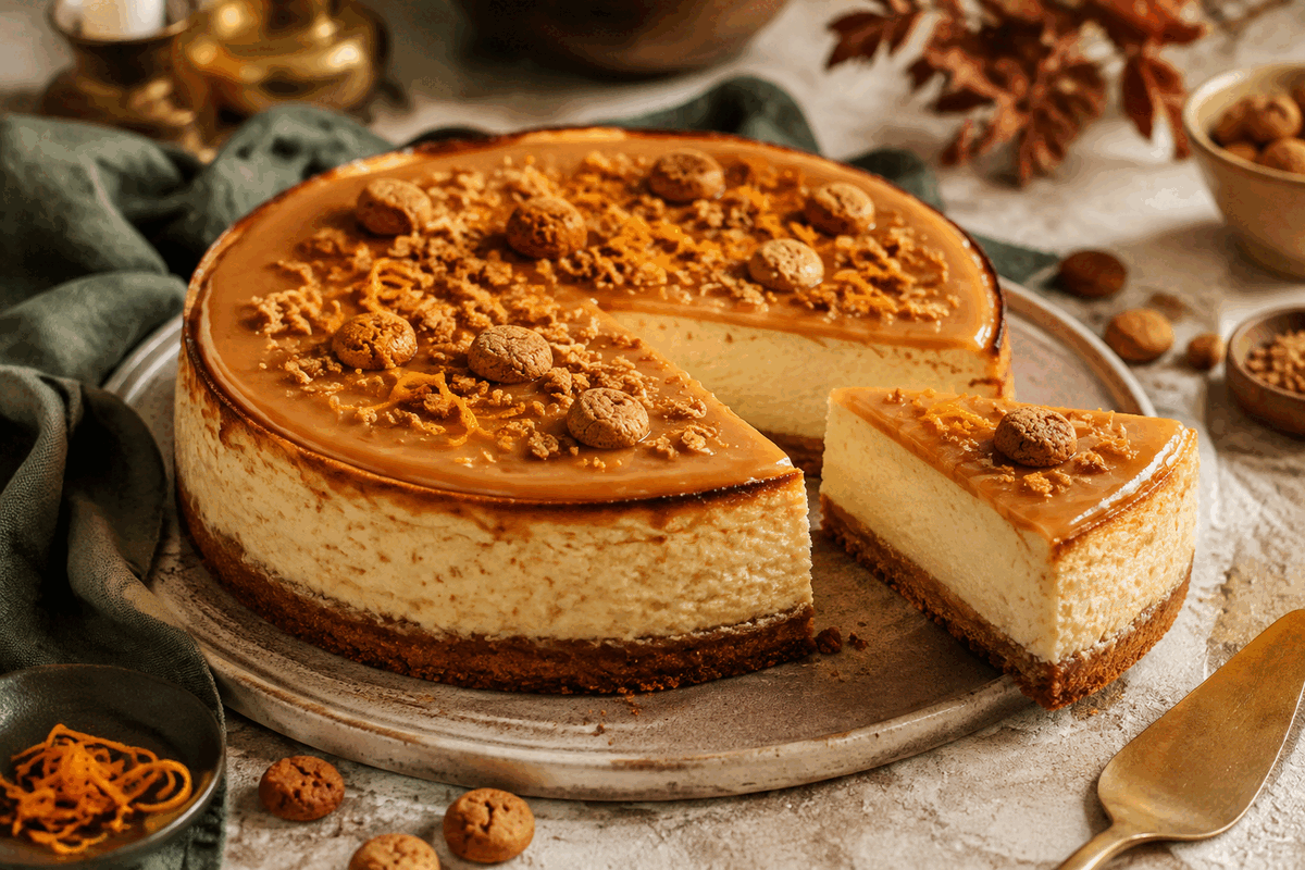 Sinterklaascheesecake met speculaas